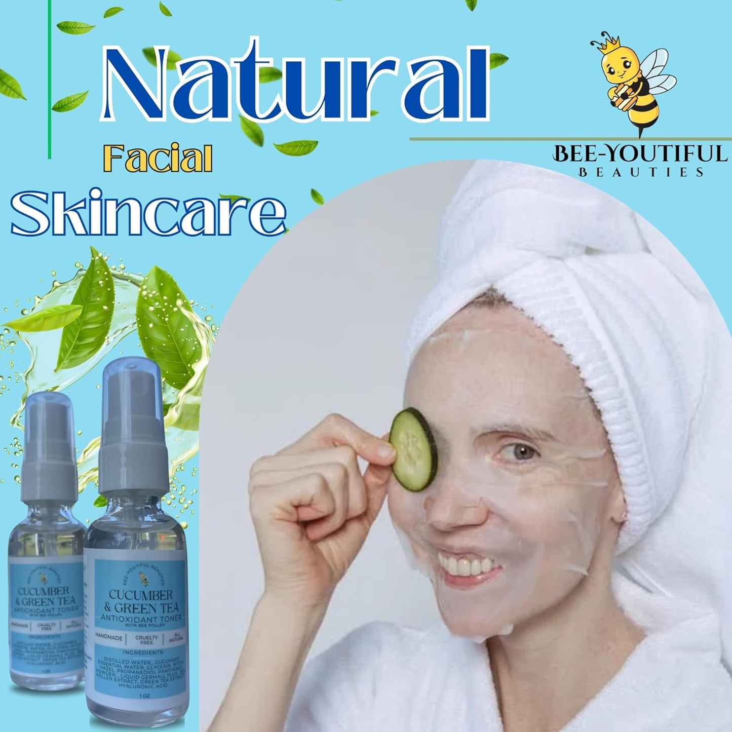 CUCUMBER & GREEN TEA TONER WITH BEE POLLEN image 4