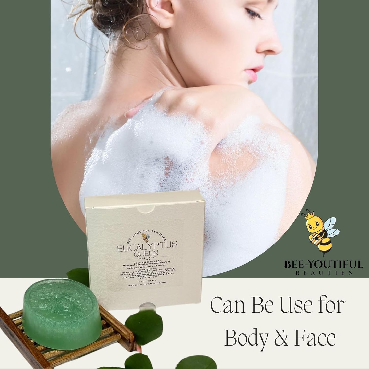 EUCALYPTUS HONEY BEE FACE BAR image 9
