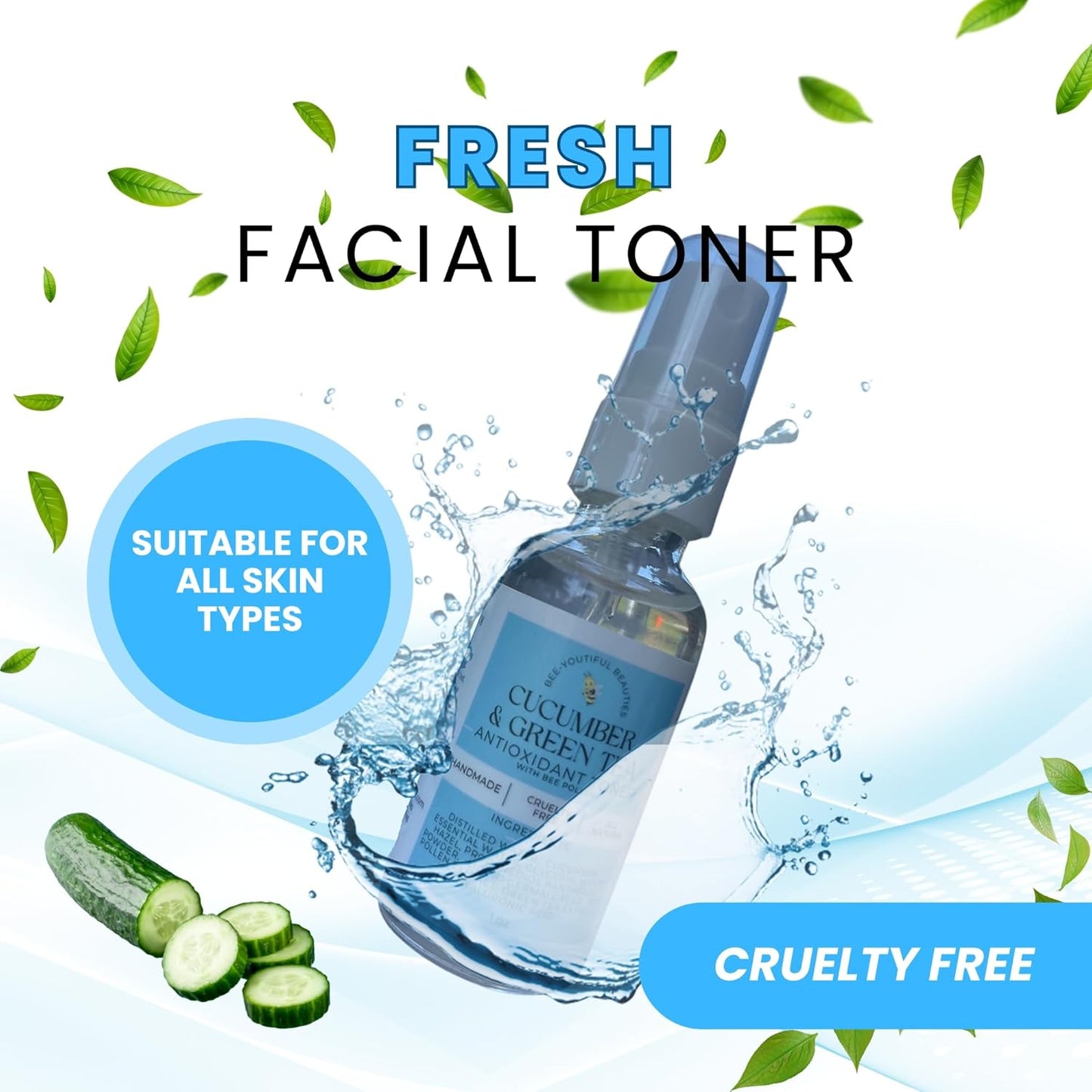 CUCUMBER & GREEN TEA TONER WITH BEE POLLEN image 8