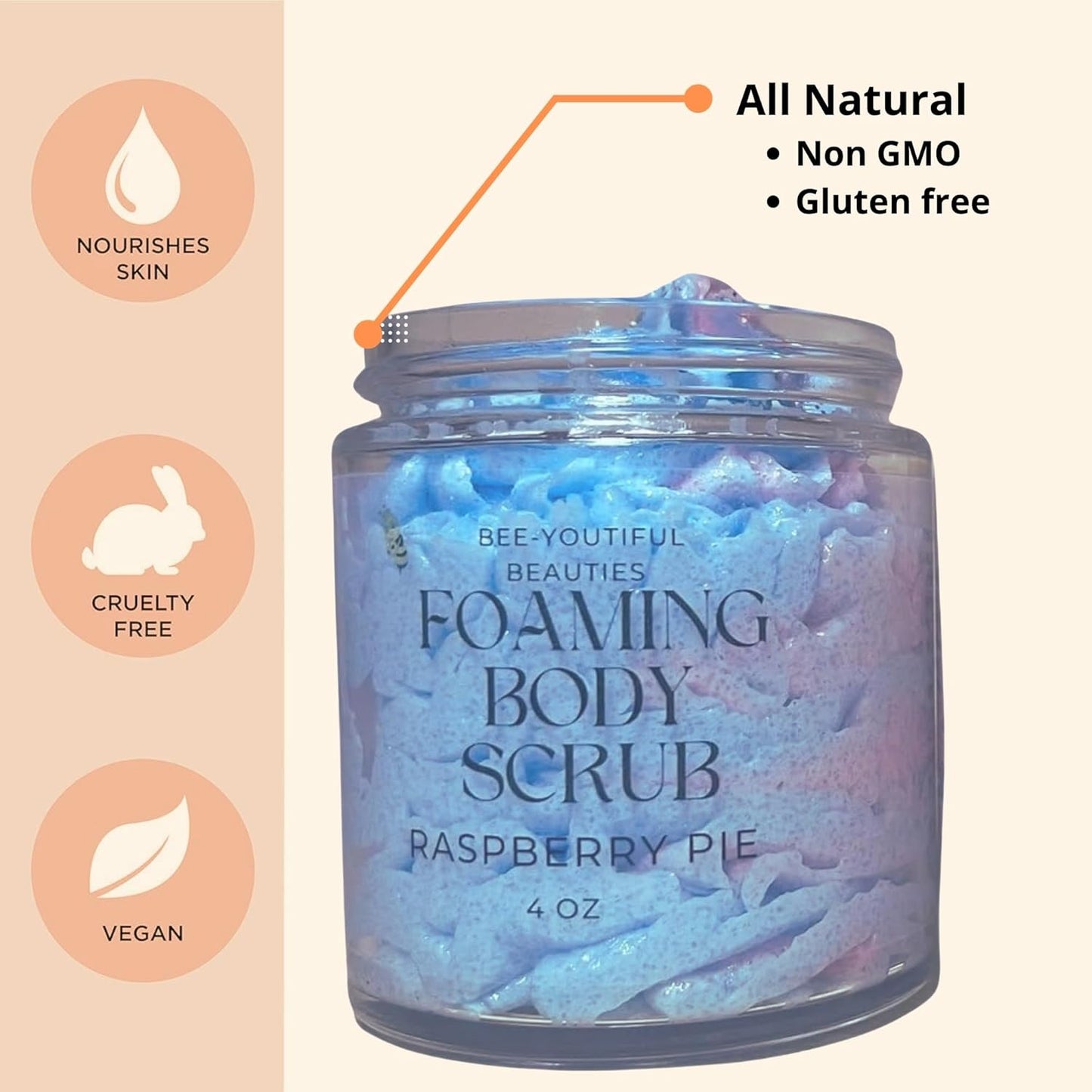 RASPBERRY PIE FOAMING BODY SCRUB image 6