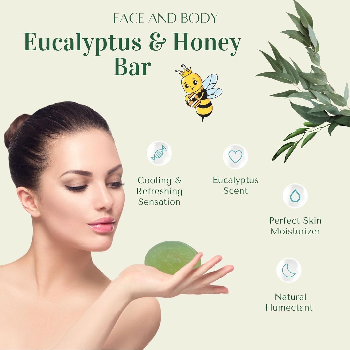 EUCALYPTUS HONEY BEE FACE BAR image 4