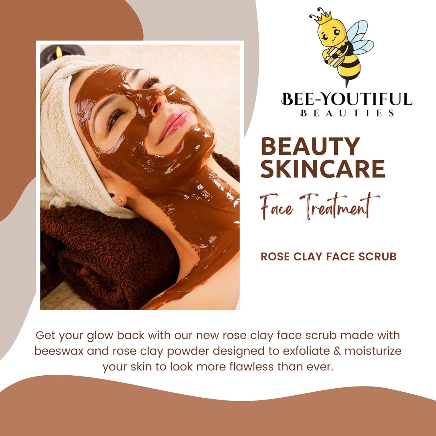 ROSE CLAY BEESWAX FACIAL SCRUB image 5