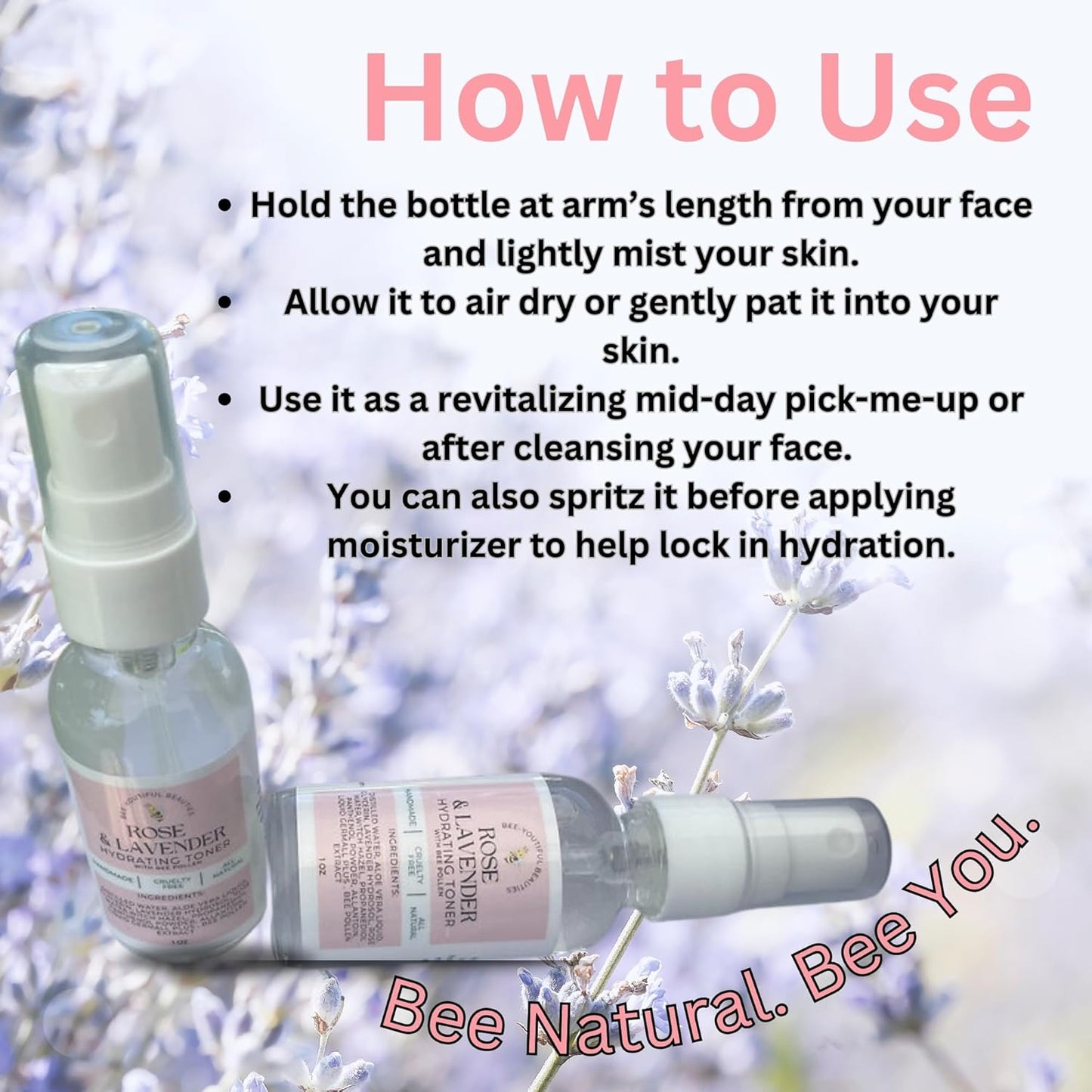 ROSE & LAVENDER TONER WITH BEE POLLEN image 8