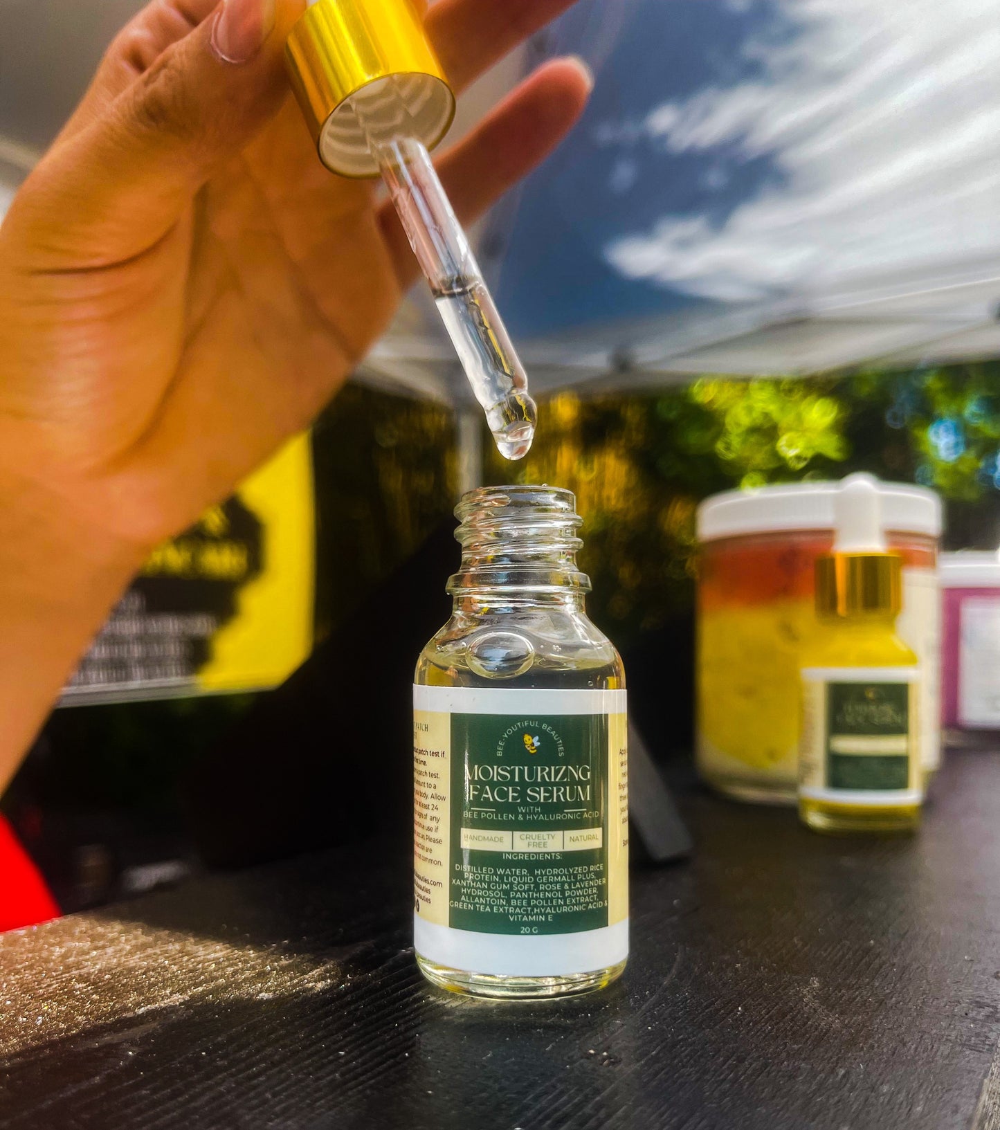 BEE-NECTAR | HYALURONIC ACID & BEE POLLEN MOISTURIZING FACE SERUM image 1