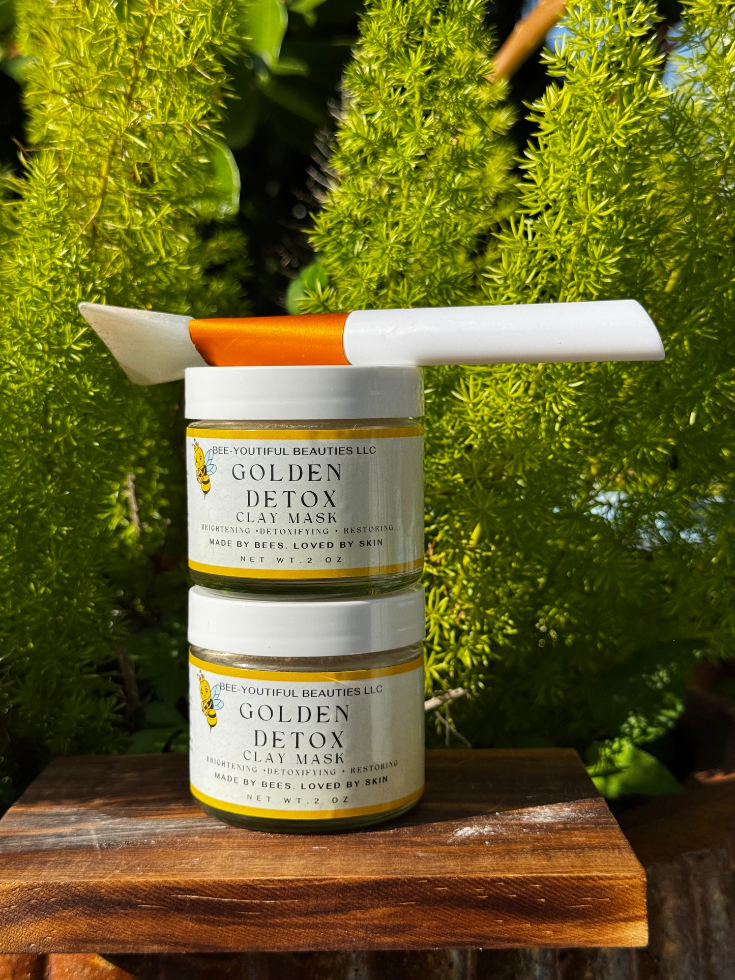 Golden Detox Clay Mask + Bee Pollen + Honey + Turmeric