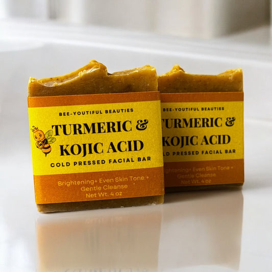 Turmeric & Kojic Acid Facial Bar - made with beeswax & honey image 0
