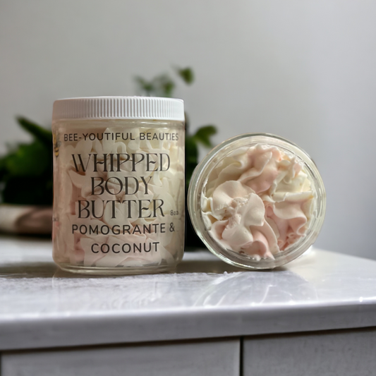 POMOGRANATE COCONUT WHIPPED SHEA + BEESWAX BODY BUTTER image 0
