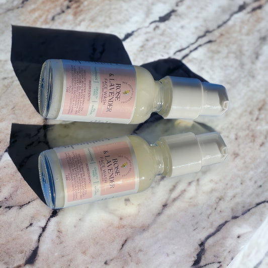 ROSE & LAVENDER FACE WASH W/ BEE POLLEN image 0