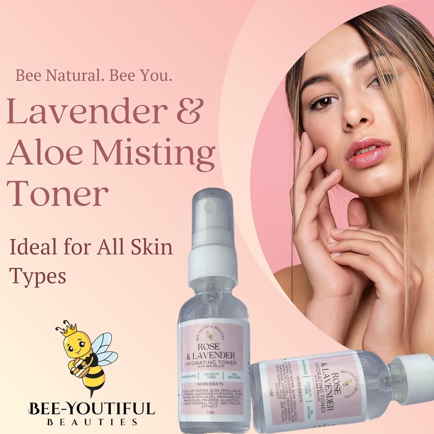 ROSE & LAVENDER TONER WITH BEE POLLEN image 9