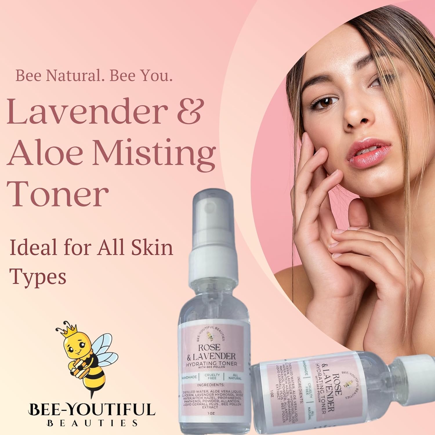 ROSE & LAVENDER TONER WITH BEE POLLEN image 9