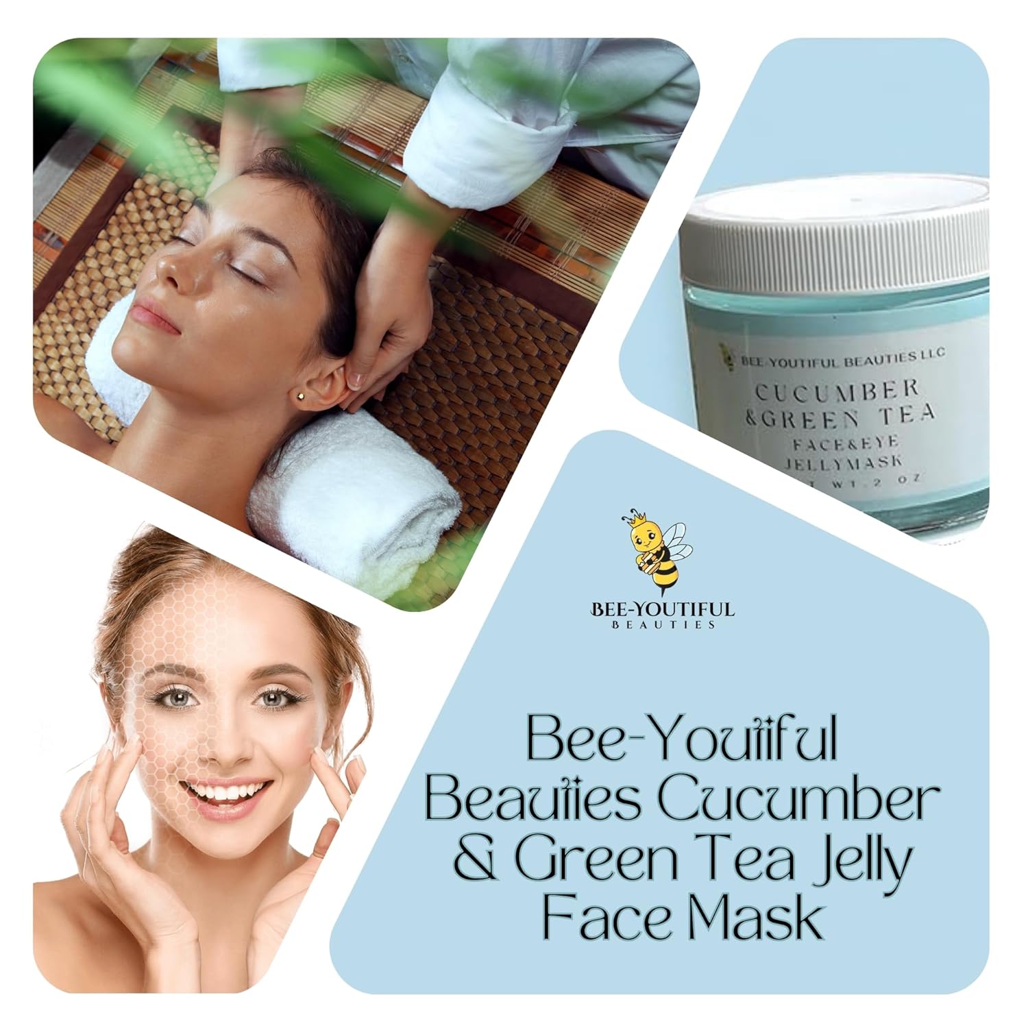 CUCUMBER & GREEN TEA JELLY FACE MASK image 3
