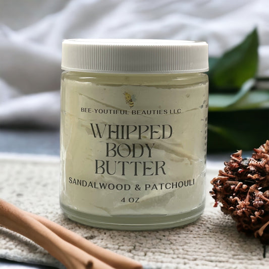 SANDALWOOD PATCHOULI WHIPPED SHEA + BEESWAX BODY BUTTER image 0