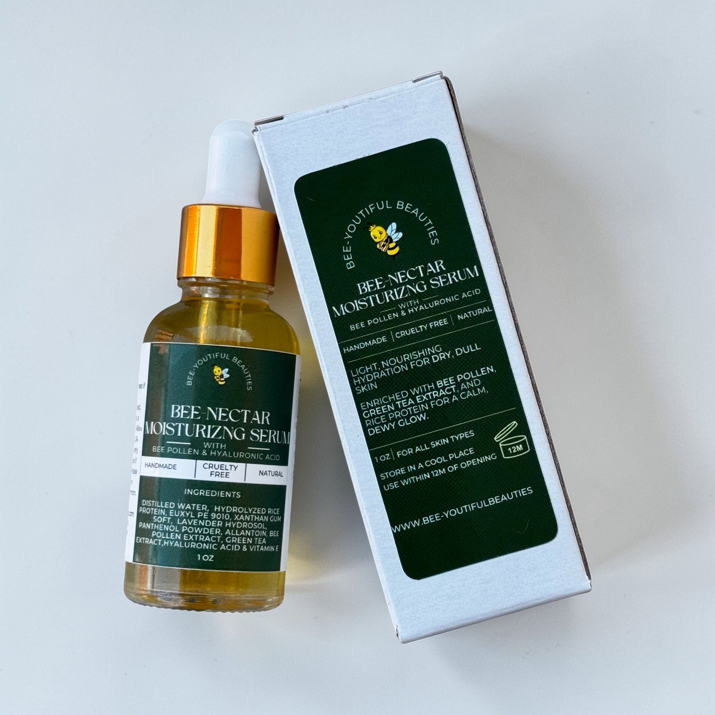 BEE-NECTAR | HYALURONIC ACID & BEE POLLEN MOISTURIZING FACE SERUM