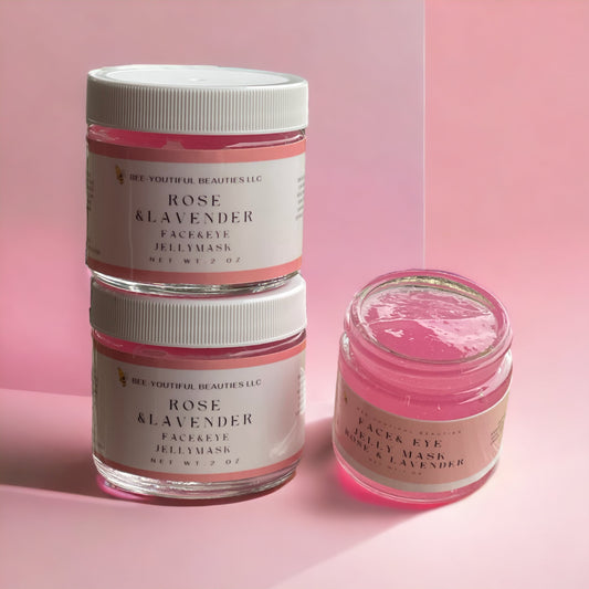ROSE & LAVENDER JELLY FACE/UNDER EYE MASK image 0